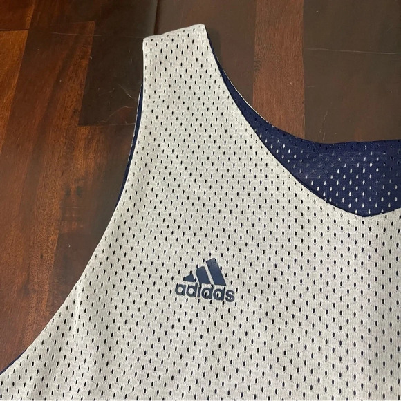 Vintage Adidas Reversible Mesh Jersey Mens 2X/3X Navy And White - Picture 3 of 8